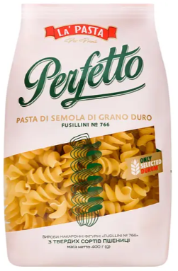 Макаронні вироби LA PASTA PER PRIMI PERFETTO Fusillini №766, 400 г